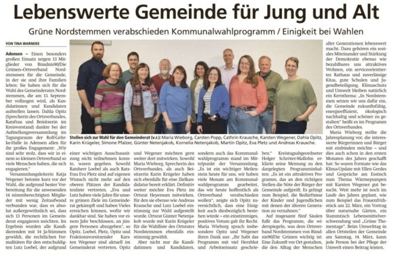 Lebenswerte Gemeinde für Jung und Alt (Leine-Deister-Zeitung)